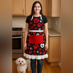 TEMPTATIONS by Tara Hearts and Paws Print Apron #1020253